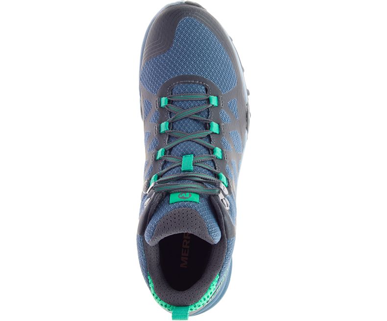 Merrell Siren 3 Mid Vanntette Fjellsko Dame Blå | 36285W-1HB