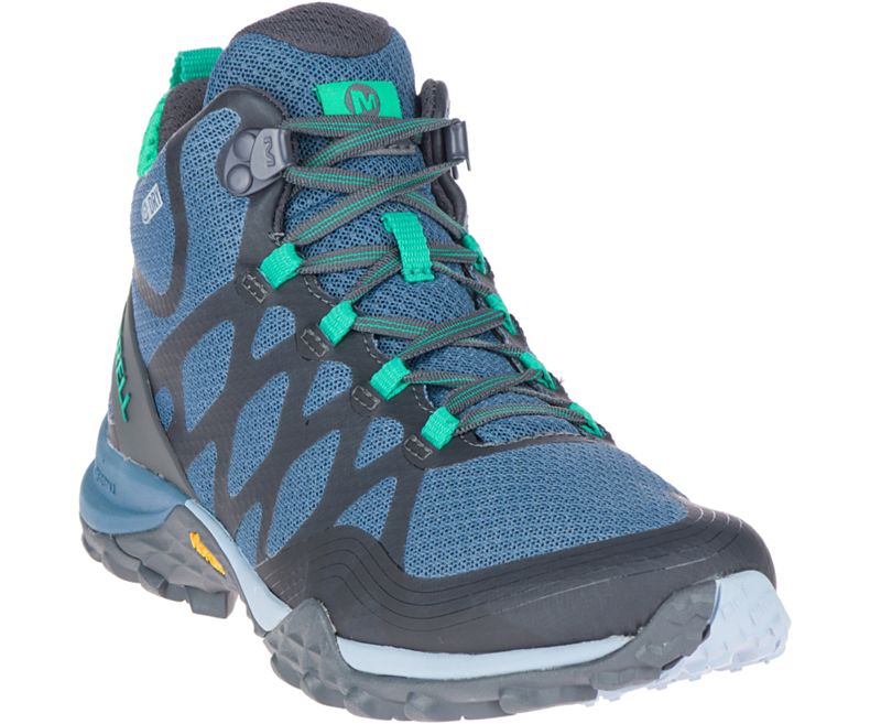 Merrell Siren 3 Mid Vanntette Fjellsko Dame Blå | 36285W-1HB