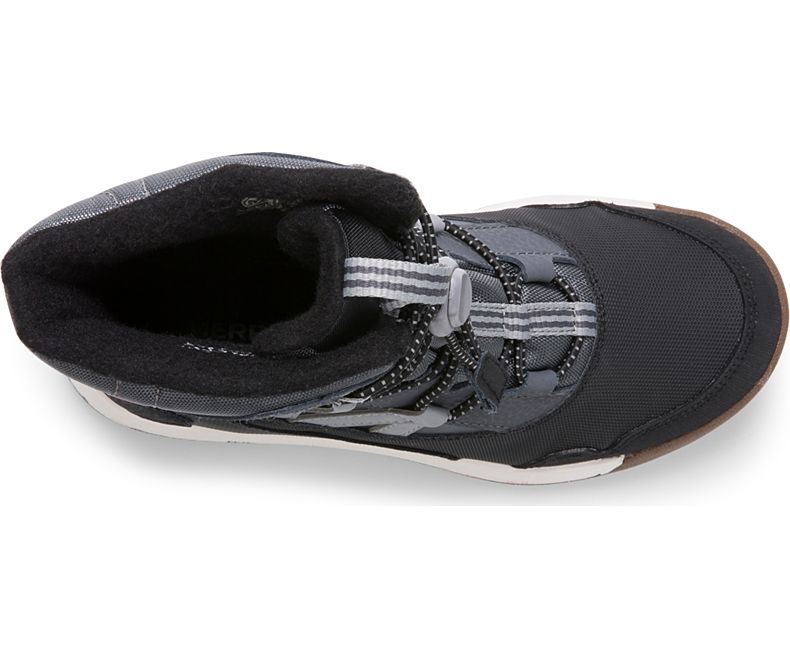 Merrell Snow Crush Vanntette Boot Vinterstøvler Barn Grå Svarte | 35017K-1SG
