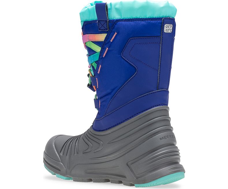 Merrell Snow Quest Lite 2.0 Vanntette Boot Vinterstøvler Barn Grå Blå Turkis | 40920K-1SG