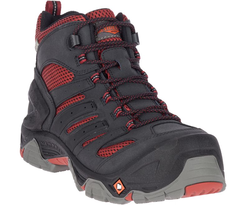 Merrell Strongfield Mid Vanntette Comp Tå Arbeids Boot Arbeidsstøvler Herre Svarte | 41320M-2WB