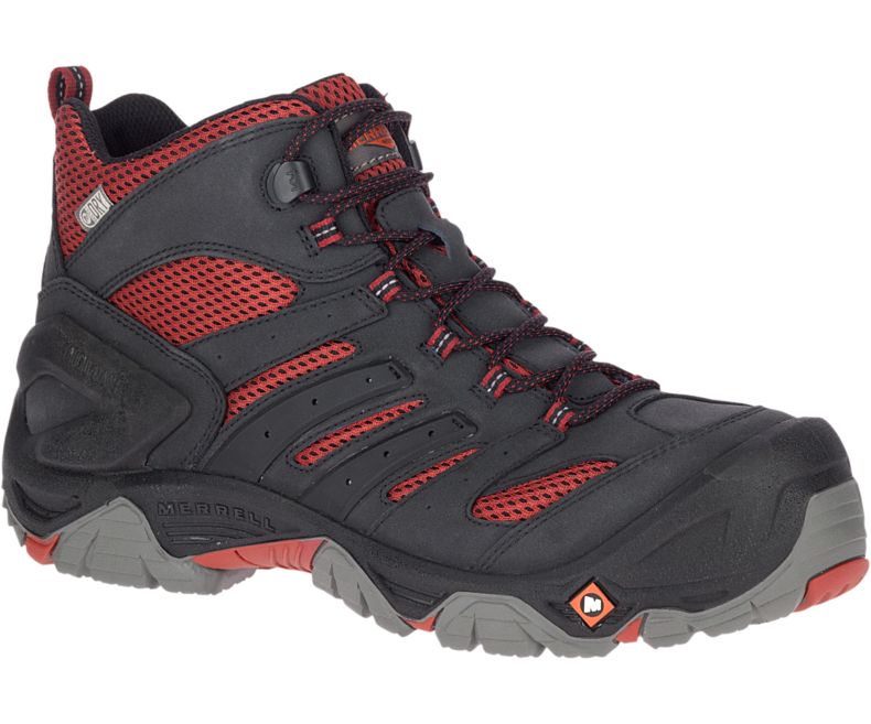 Merrell Strongfield Mid Vanntette Comp Tå Arbeids Boot Arbeidsstøvler Herre Svarte | 41320M-2WB