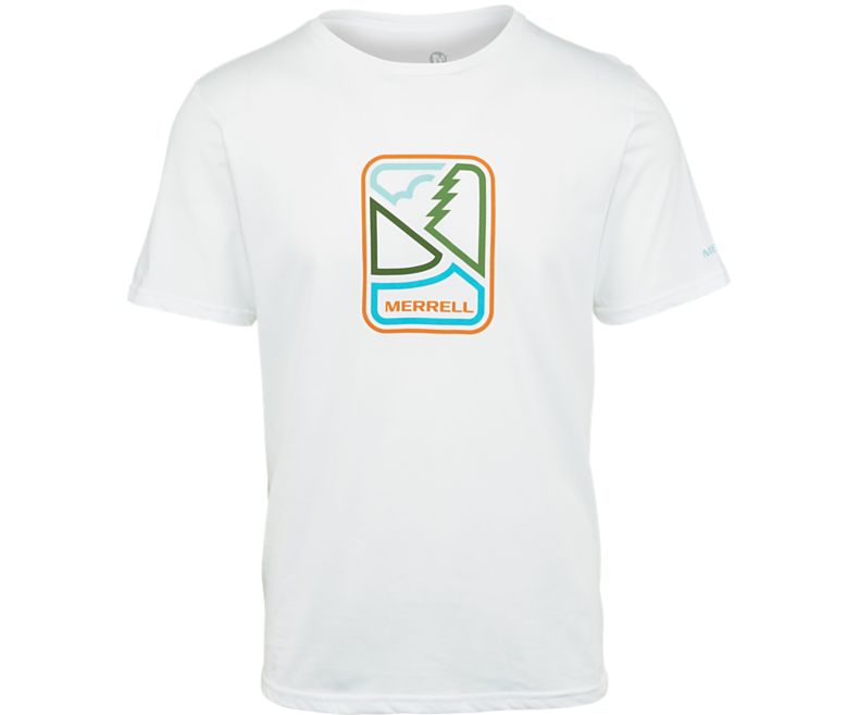 Merrell Tablet Tee Skjorter Med Korte Ermer Herre Hvite | 41182M-2SW