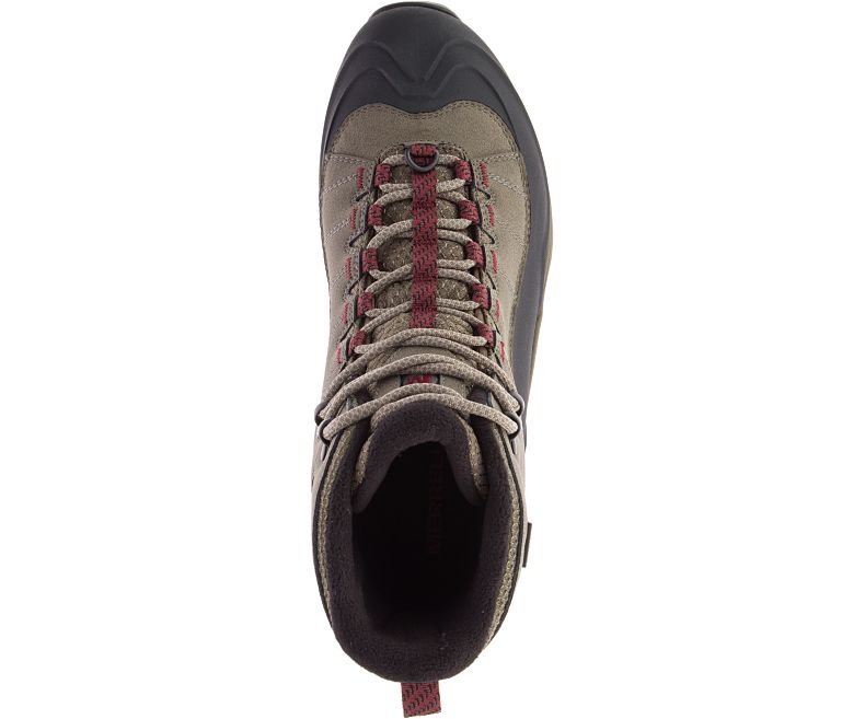 Merrell Thermo Chill Mid Shell Vanntette Vanntette Sko Herre Brune Rød | 35067M-2WA