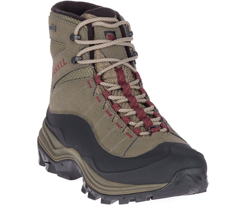 Merrell Thermo Chill Mid Shell Vanntette Vanntette Sko Herre Brune Rød | 35067M-2WA