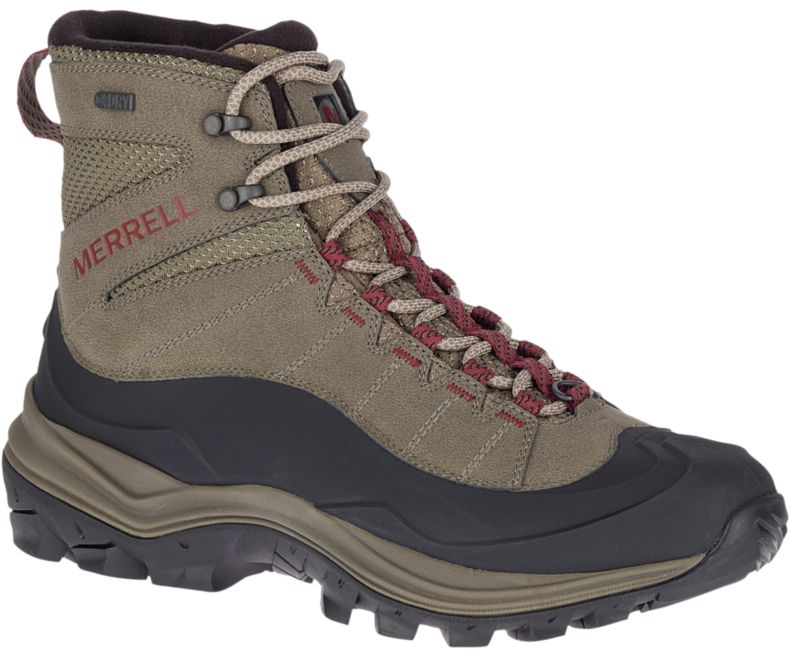 Merrell Thermo Chill Mid Shell Vanntette Vanntette Sko Herre Brune Rød | 35067M-2WA