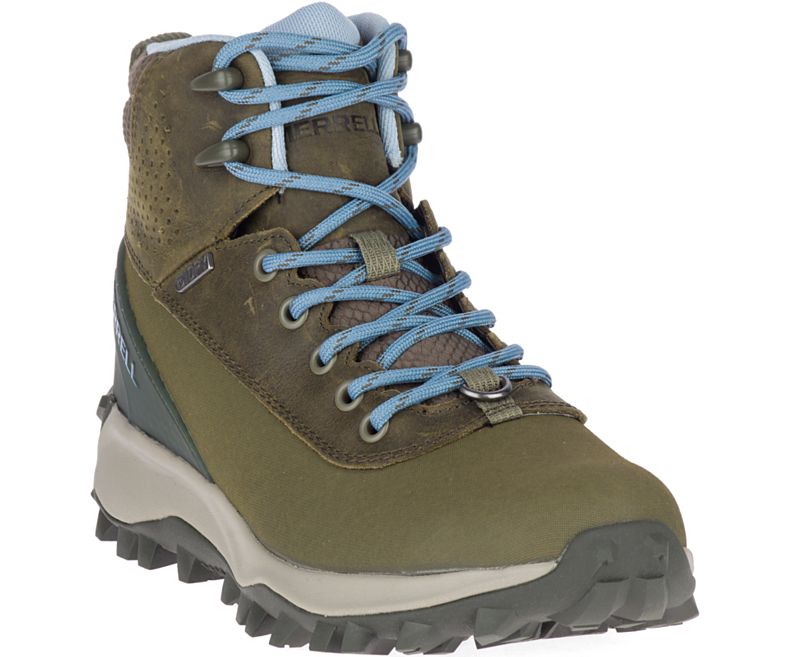 Merrell Thermo Kiruna Mid Shell Vanntette Fjellsko Dame Olivengrønne | 41542W-1HO