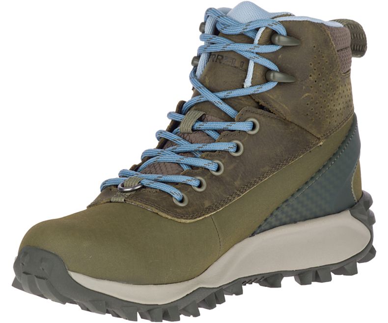 Merrell Thermo Kiruna Mid Shell Vanntette Fjellsko Dame Olivengrønne | 41542W-1HO