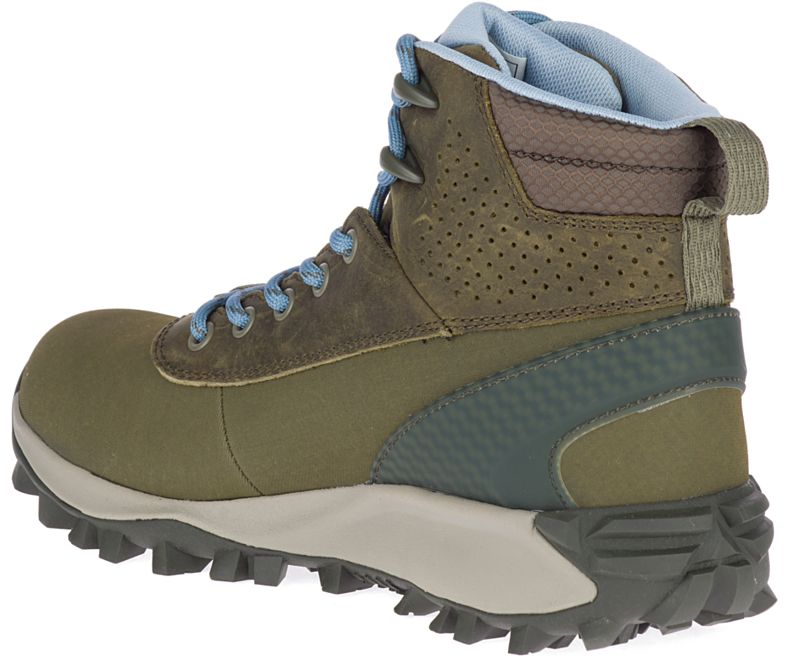Merrell Thermo Kiruna Mid Shell Vanntette Fjellsko Dame Olivengrønne | 41542W-1HO