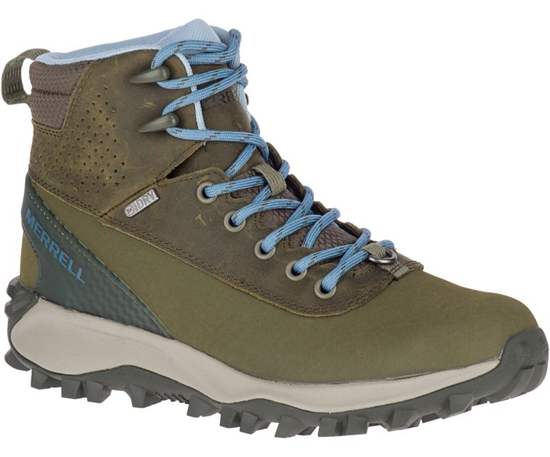 Merrell Thermo Kiruna Mid Shell Vanntette Fjellsko Dame Olivengrønne | 41542W-1HO