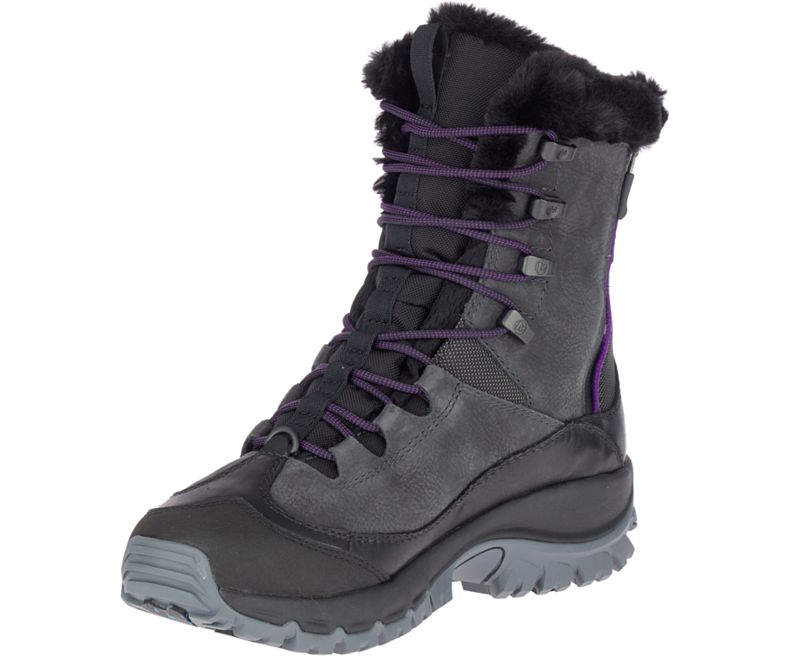 Merrell Thermo Rhea Mid Vanntette Vanntette Sko Dame Mørke Grå | 41497W-1WB