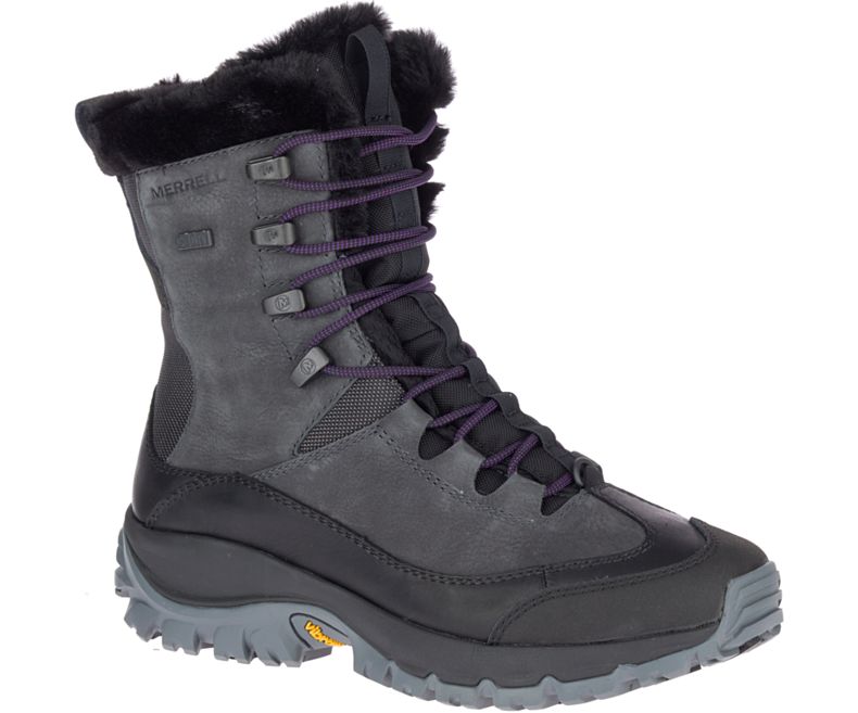 Merrell Thermo Rhea Mid Vanntette Vanntette Sko Dame Mørke Grå | 41497W-1WB