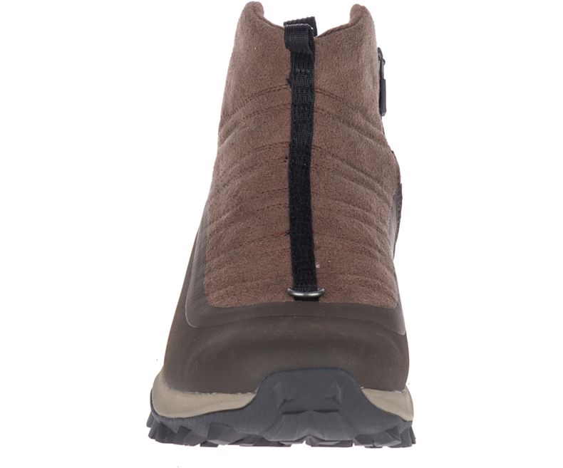 Merrell Thermo Snowdrift Zip Mid Shell Gåsko Herre Brune | 41375M-2WB