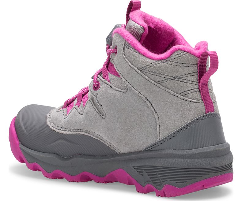 Merrell Thermoshiver Boot Støvler Barn Grå Rosa | 35018K-1HG