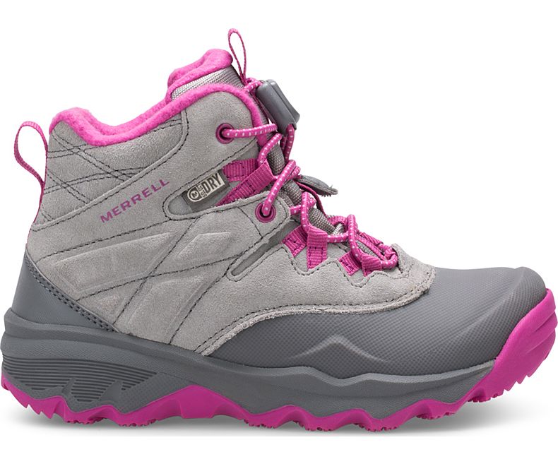 Merrell Thermoshiver Boot Støvler Barn Grå Rosa | 35018K-1HG