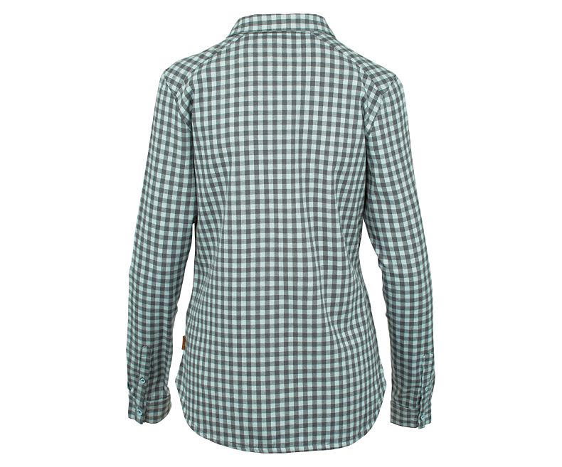 Merrell Trailhead Long Sleeve Flannel Skjorter Med Lange Armer Dame Blå | 41536W-1LB