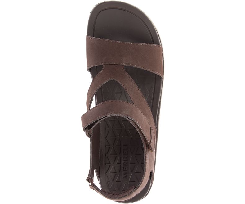 Merrell Trailway Backstrap Lær Sandaler Dame Brune | 36403W-1SB