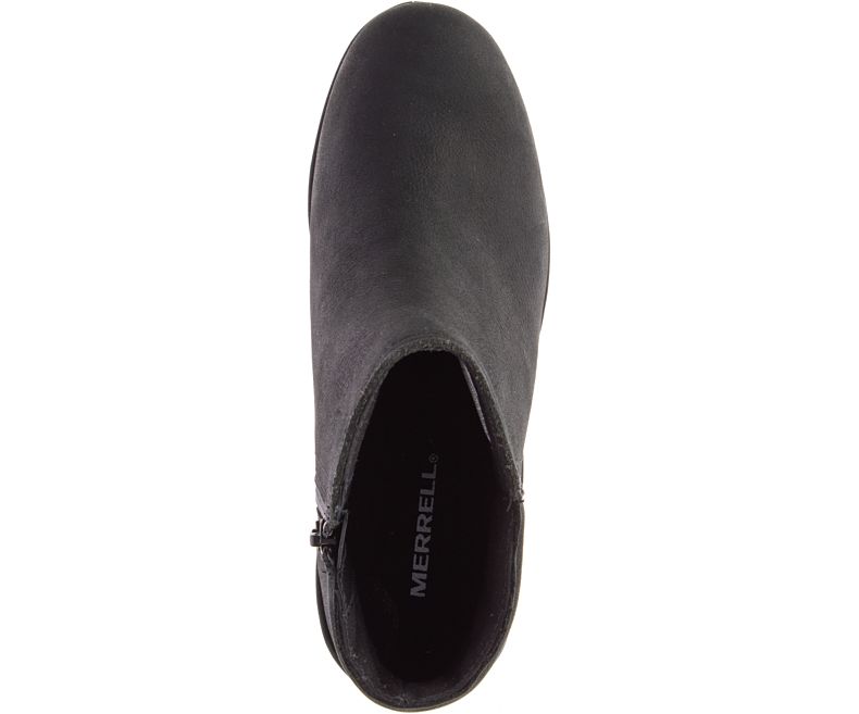 Merrell Tremblant Wedge Bluff Vanntette Støvler Dame Svarte | 40979W-1BB