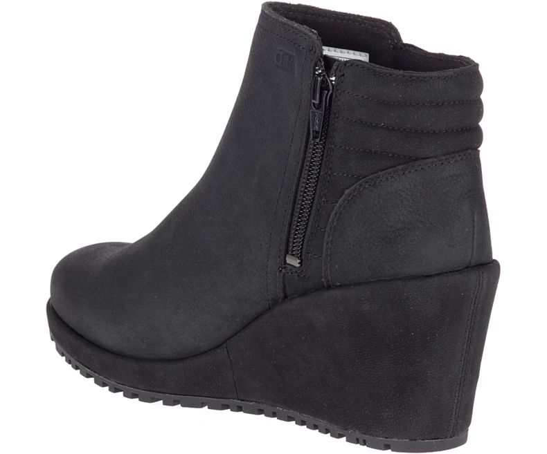 Merrell Tremblant Wedge Bluff Vanntette Støvler Dame Svarte | 40979W-1BB