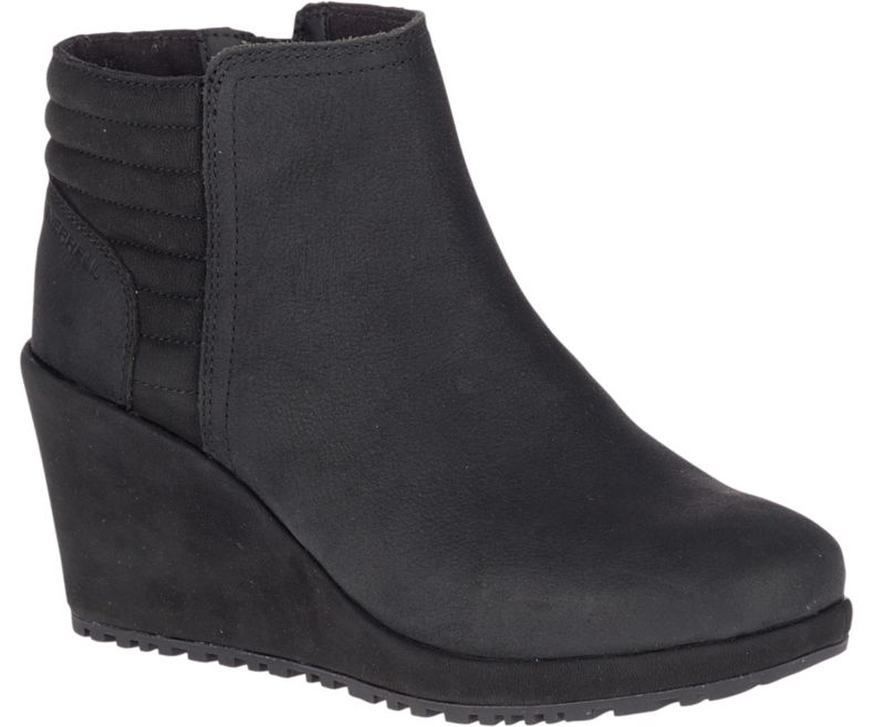 Merrell Tremblant Wedge Bluff Vanntette Støvler Dame Svarte | 40979W-1BB