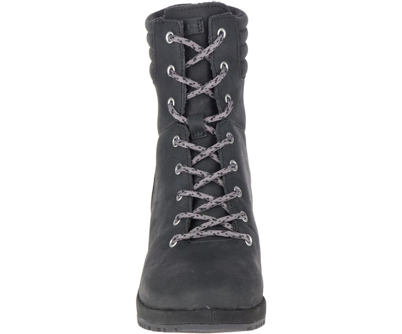 Merrell Tremblant Wedge Boot Vanntette Vanntette Sko Dame Svarte | 40980W-1WB