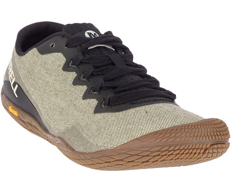 Merrell Vapor Glove 3 Bomull Barefoot Sko Herre Beige Svarte | 36210M-2BB