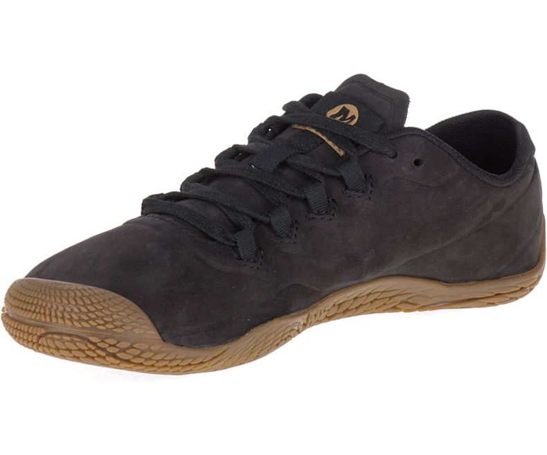 Merrell Vapor Glove 3 Luna Lær Barefoot Sko Dame Svarte | 33400W-1BB
