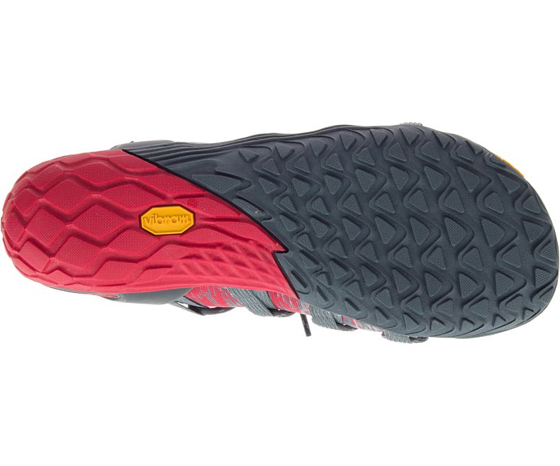 Merrell Vapor Glove 4 3D Barefoot Sko Herre Grå Rød | 36208M-2BG