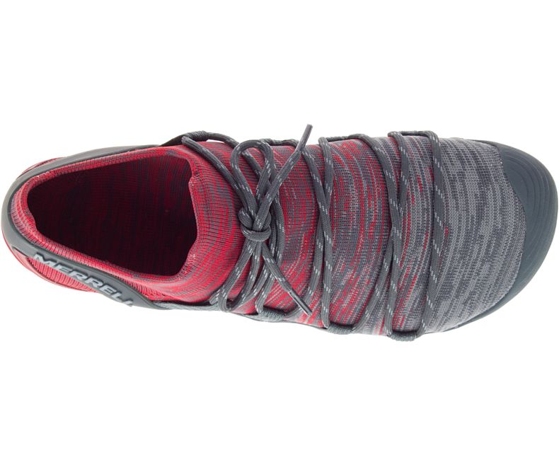 Merrell Vapor Glove 4 3D Barefoot Sko Herre Grå Rød | 36208M-2BG