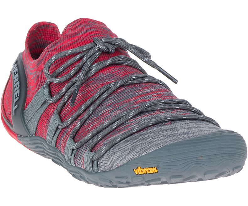 Merrell Vapor Glove 4 3D Barefoot Sko Herre Grå Rød | 36208M-2BG