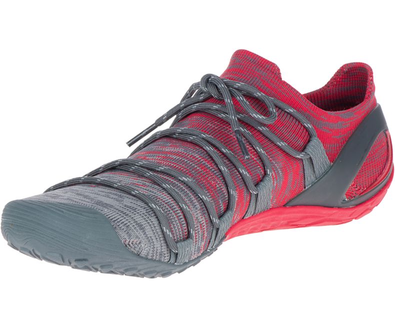 Merrell Vapor Glove 4 3D Barefoot Sko Herre Grå Rød | 36208M-2BG
