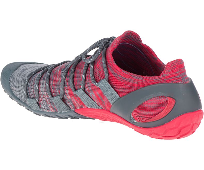 Merrell Vapor Glove 4 3D Barefoot Sko Herre Grå Rød | 36208M-2BG