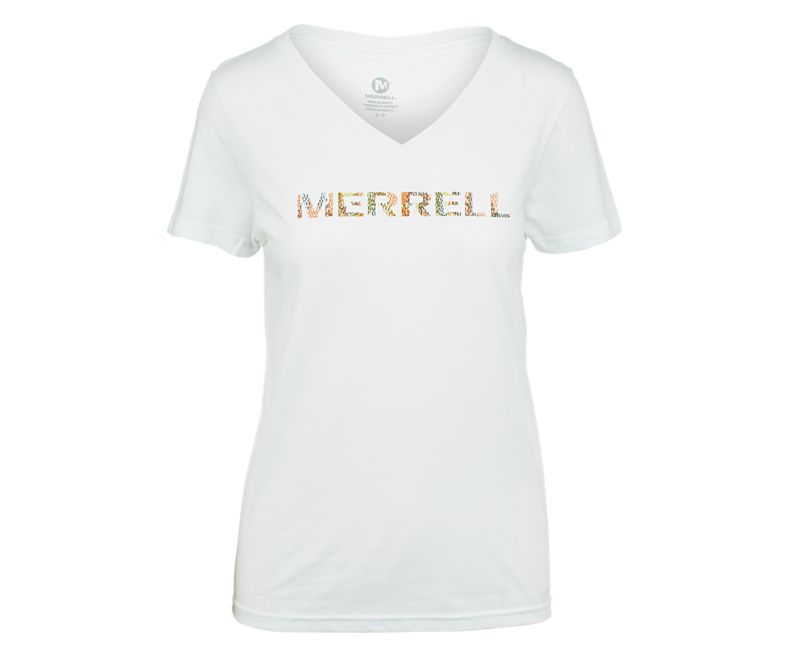 Merrell Woodmark Tee Skjorter Med Korte Ermer Dame Hvite | 41227W-1SW