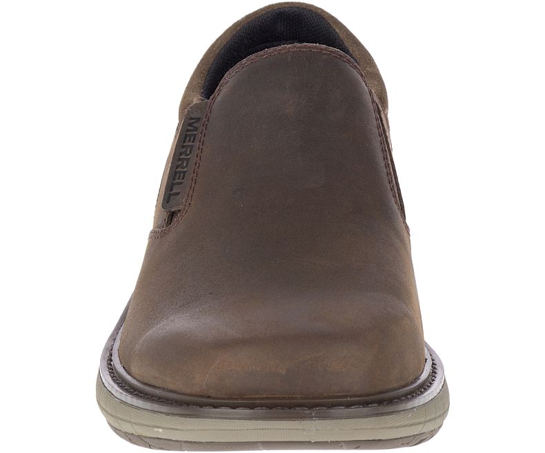 Merrell World Vue Moc Brede Bredde Tresko Herre Svarte | 30969M-2CB