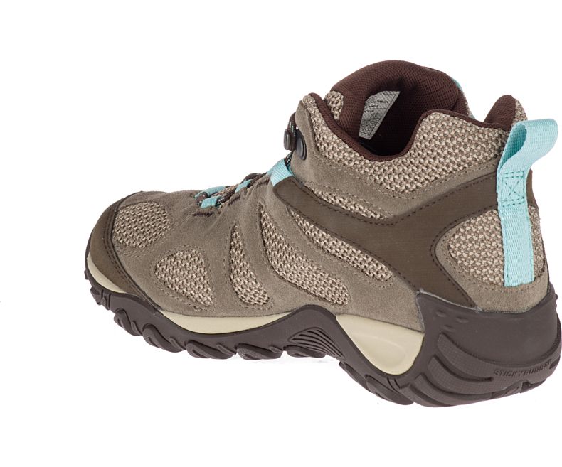 Merrell Yokota 2 Mid Vanntette Gåsko Dame Brune Lyse Blå | 35411W-1WB
