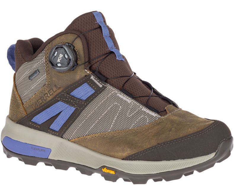 Merrell Zion Boa Mid GORE -TEX® Gåsko Dame Brune | 41233W-1WB